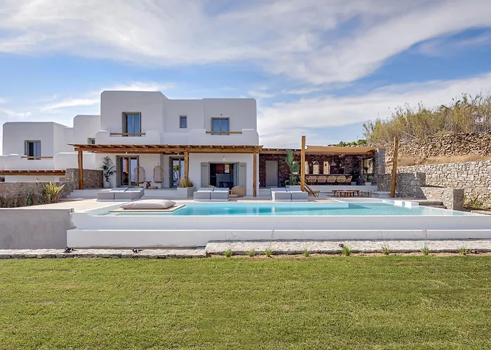 Yasemin - Mykonos Paradise - Views - Pool - Large Garden Villa Kalafati