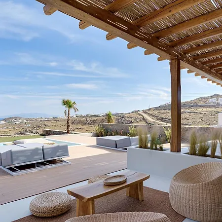 别墅 Yasemin - Mykonos Paradise - Views - Pool - Large Garden 卡拉法蒂斯