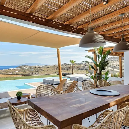 别墅 Yasemin - Mykonos Paradise - Views - Pool - Large Garden 卡拉法蒂斯