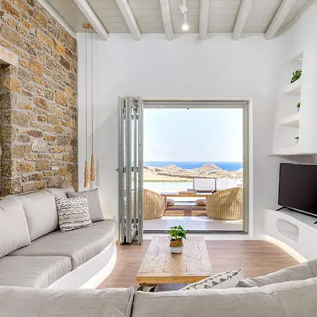 别墅 Yasemin - Mykonos Paradise - Views - Pool - Large Garden 卡拉法蒂斯